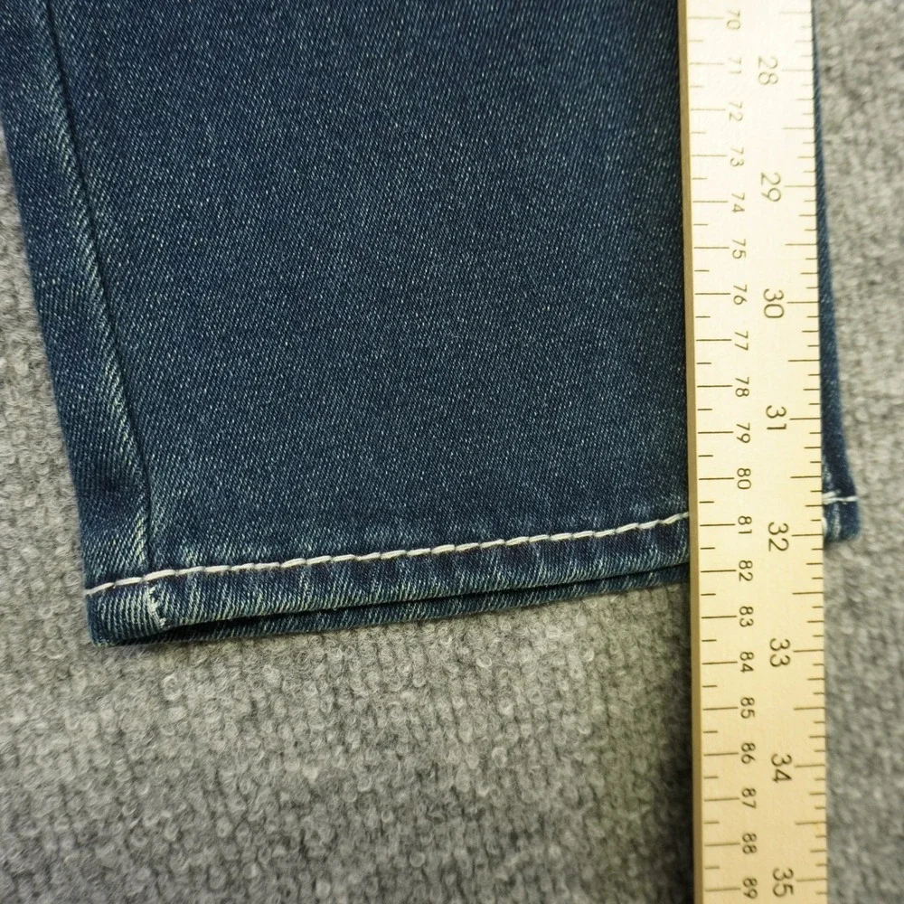 NEW True Religion Rocco Big T Flap Jeans Mens 33x32 Blue Dark Wash Skinny
